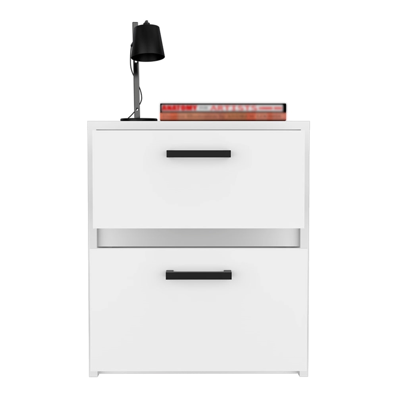 Nightstand Chequered Bedroom White