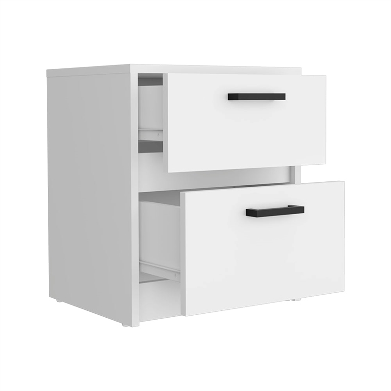 Nightstand Chequered Bedroom White