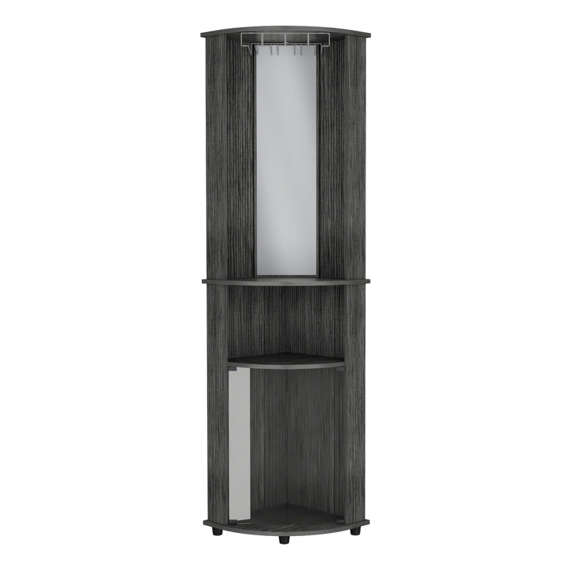 Corner Bar Cabinet Rialto Living Room Smoky Oak