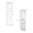 Corner Bar Cabinet Rialto Living Room White