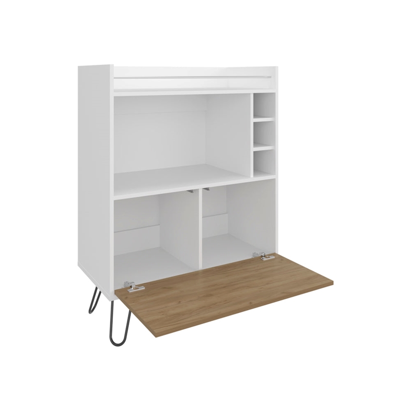 Platea Bar Cabinet Living Room WhiteMacadamia
