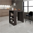 Rosstree Kitchen Island Compact Black Wood Kitchen Island