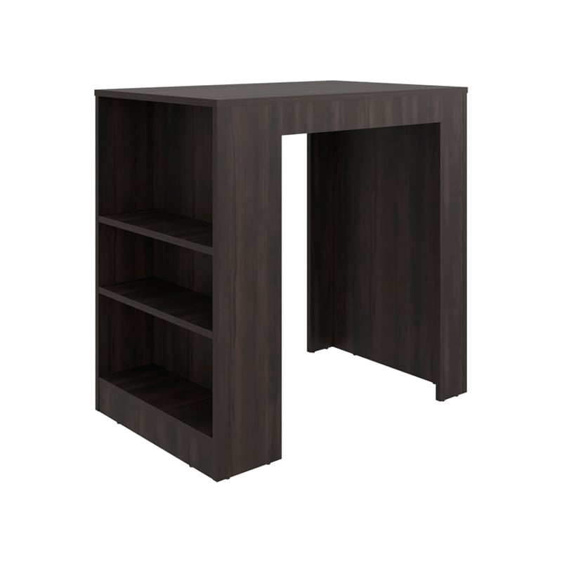 Rosstree Kitchen Island Compact Black Wood Kitchen Island