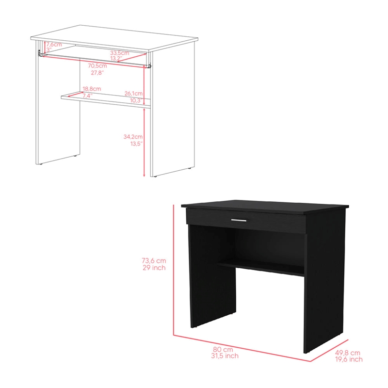 Eden Desk Office Black