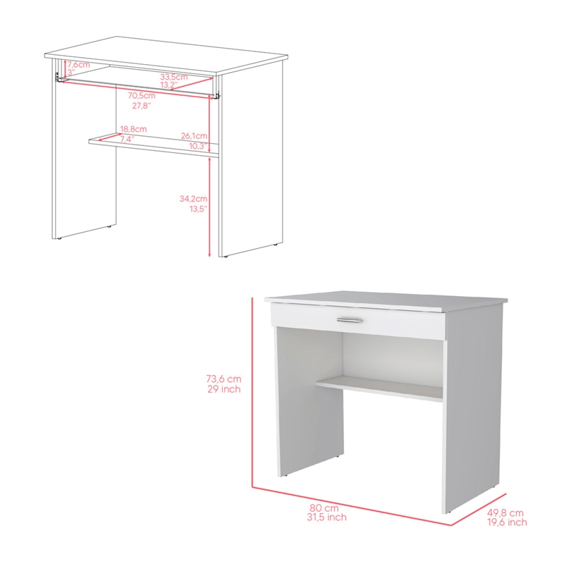 Eden Desk Office White