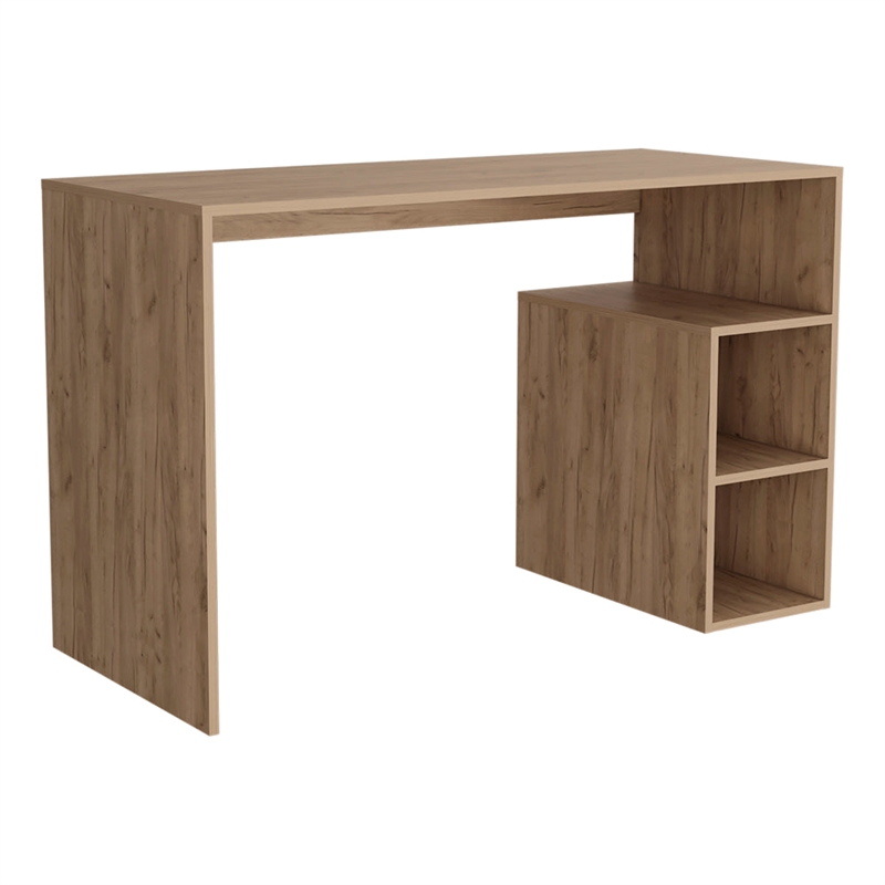 Rolla Writing Desk Engineered Wood Home Office Light Pine Finish