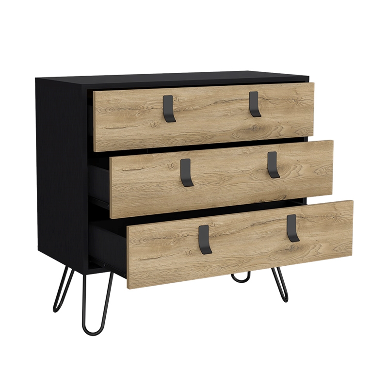 Dresser Magness Bedroom Black  Macadamia Engineered Wood