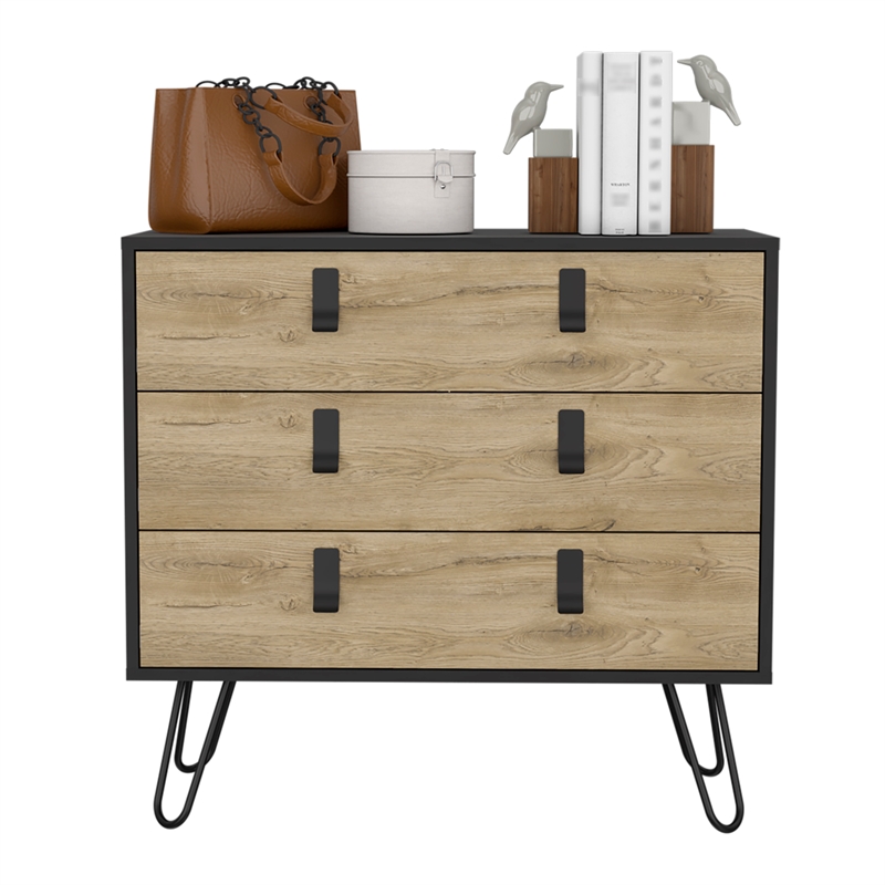 Dresser Magness Bedroom Black  Macadamia Engineered Wood