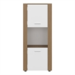 Dorneyville Modern Bookcase with Storage White and Beige Wood Finish