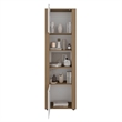 Dupont Bookcase Modern Tall Storage Cabinet with White & Manufactured Wood