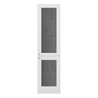 Peony Bookcase Storage Cabinet with Fluted Panel Doors Engineered Wood Furniture Organizer for Living Room Bedroom and Home Office Storage White Finish Modern Design