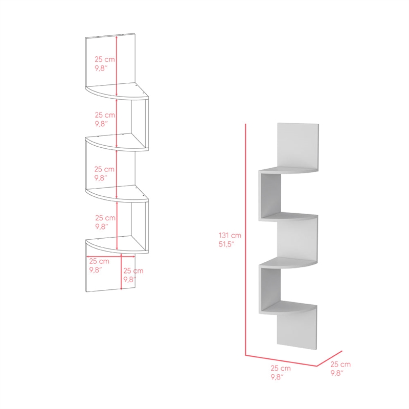 Shelf Crestone Living Room White