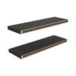 Double Floating Shelf Dallas Living Room Matt Gray