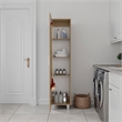 Hudson Storage Cabinet with Shelves and Doors Engineered Wood Organizer for Living Room or Kitchen Beige
