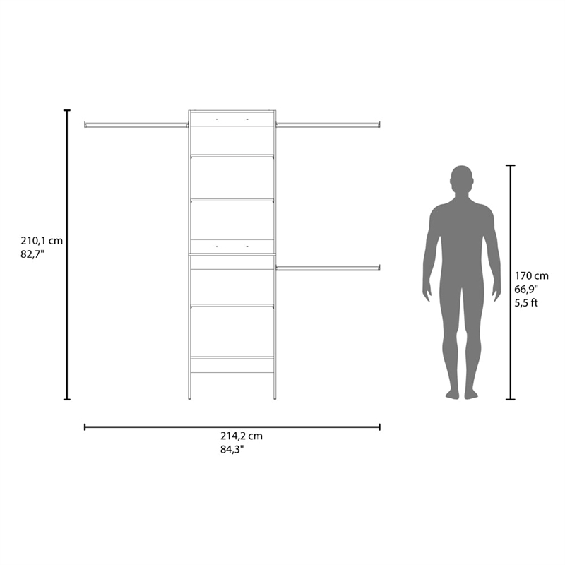 Cassville Closet System Open Wardrobe Organizer