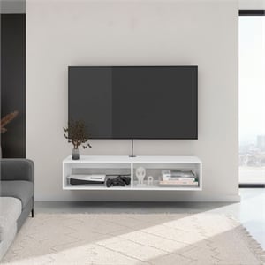 Lavender Multimedia Rack White Finish