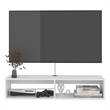 Lavender Multimedia Rack White Finish