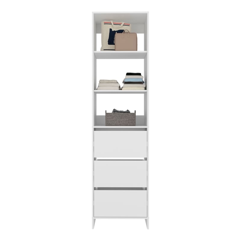 Maplewood Closet Boost Bedroom White Engineered Wood