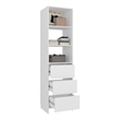 Maplewood Closet Boost Bedroom White Engineered Wood