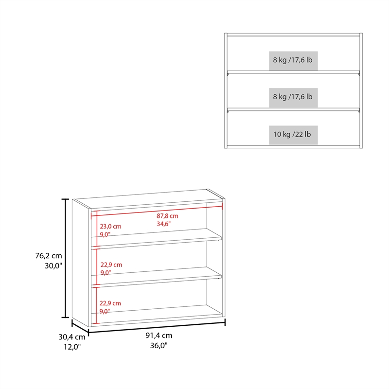 Lily Wall Cabinet with 3 Shelves Compact and Functional Storage