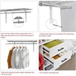 Wood Closet Organizer System 3 Shelf Towers White Closet System with 2 Drawers