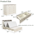 Livelylodge Wood Queen Murphy Bed with Storage Drawer in White-Included Mattress