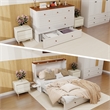 Livelylodge Wood Queen Murphy Bed with Storage Drawer in White-Included Mattress