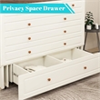 Livelylodge Wood Queen Murphy Bed with Storage Drawer in White-Included Mattress