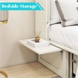 Livelylodge Wood Queen Murphy Bed with Storage Drawer in White-Included Mattress