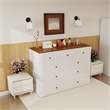 Livelylodge Wood Queen Murphy Bed with Storage Drawer in White-Included Mattress