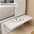 Queen Wood Murphy Bed whit Chest with Built-in Charger white-Included Mattress