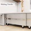 Queen Wood Murphy Bed whit Chest with Built-in Charger white-Included Mattress