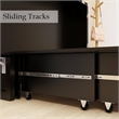 Queen Wood Murphy Bed with Drawers Charging Station Black-Included Mattres
