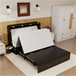 Queen Wood Murphy Bed with Drawers Charging Station Black-Included Mattres