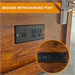 Queen Wood Murphy Bed with Built-in Charger Red Oak-Included Mattress