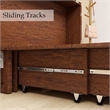 Queen Wood Murphy Bed with Built-in Charger Red Oak-Included Mattress