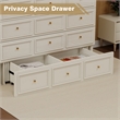 Livelylodge Solid Wood Murphy Bed with Drawers 2 USB&Charging Ports White Color