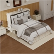 Livelylodge Solid Wood Murphy Bed with Drawers 2 USB&Charging Ports White Color