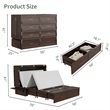 Livelylodge Solid Wood Murphy Bed Cabinet Storage Drawer Brownish Yellow Color