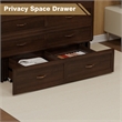 Livelylodge Solid Wood Murphy Bed Cabinet Storage Drawer Brownish Yellow Color