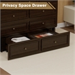 Livelylodge Full Solid Wood Murphy Bed Cabinet Storage Drawer Ebony Wood Color