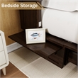 Livelylodge Full Solid Wood Murphy Bed Cabinet Storage Drawer Ebony Wood Color