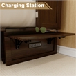 Livelylodge Full Solid Wood Murphy Bed Cabinet Storage Drawer Ebony Wood Color