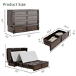 Livelylodge Solid Wood Murphy Bed Cabinet Storage Drawer Brownish Red Color