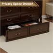 Livelylodge Solid Wood Murphy Bed Cabinet Storage Drawer Brownish Red Color