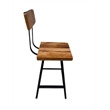Square Flat Seat Brewster Bar Stool Swiveling - Counter Height