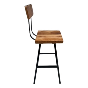 Square Flat Seat Brewster Bar Stool Swiveling - Bar Height