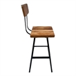 Square Flat Seat Brewster Bar Stool Swiveling - Bar Height