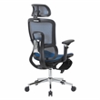Techni Sport Ergonomic Mesh Office Chair with 5D Armrests & Footrest Blue