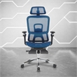 Techni Sport Ergonomic Mesh Office Chair with 5D Armrests & Footrest Blue